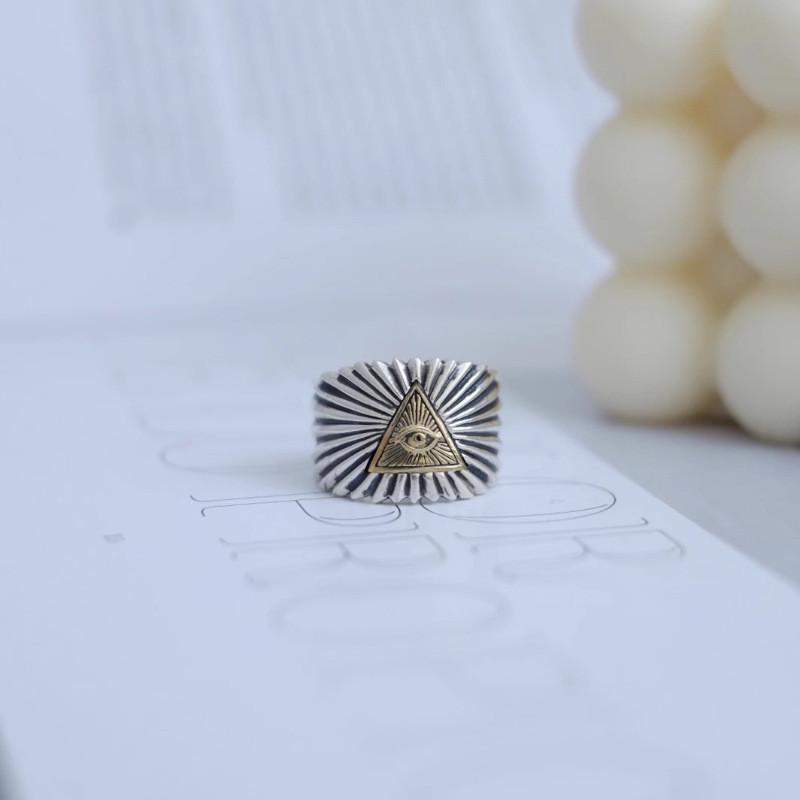 Fashionable Copper Geometric Ring Starburst Design Vintage Style Adjustable For Women