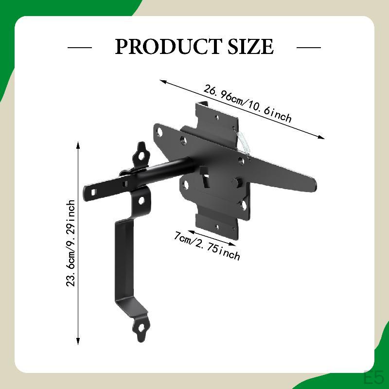 Gate Latch Spring with Self Locking Mechanism for Vinyl and Metal Fences