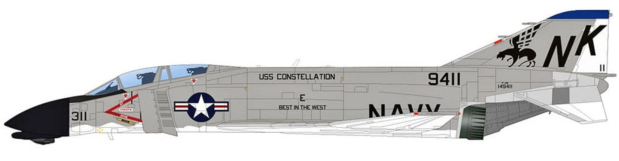 

HOBBY MASTER Phantom II Pukin Dogs 1967 Завершенный продукт 1/72 F-4B VF-143