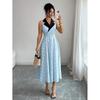 European and American contrasting color polka dots elegant sleeveless dress 2026 summer new temperament thin skirt