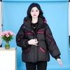 Winter Women Fashion Patchwork Hooded Cotton Coat Short Loose Thickened Warm Puffer Jacket
