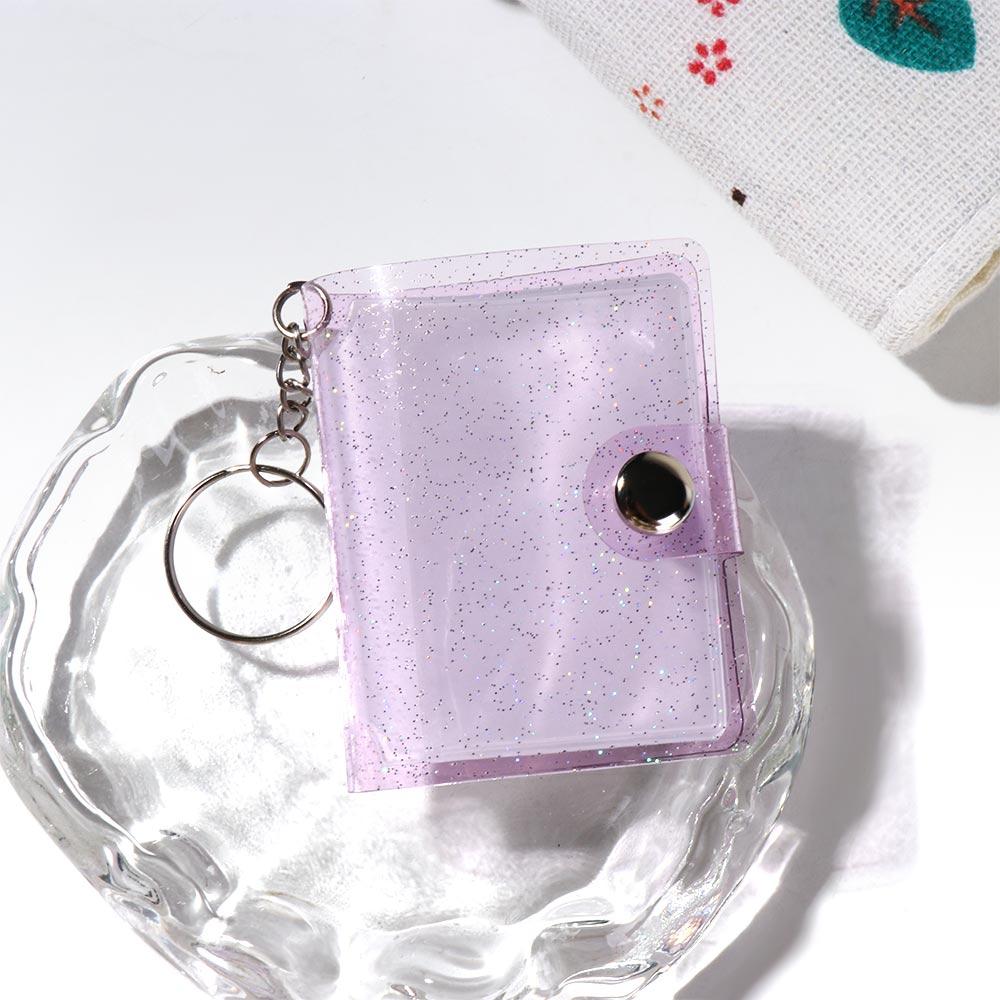 Simple Storage Photo Card Holder With Keychain Portable Pocket Album Children's Growth Photo