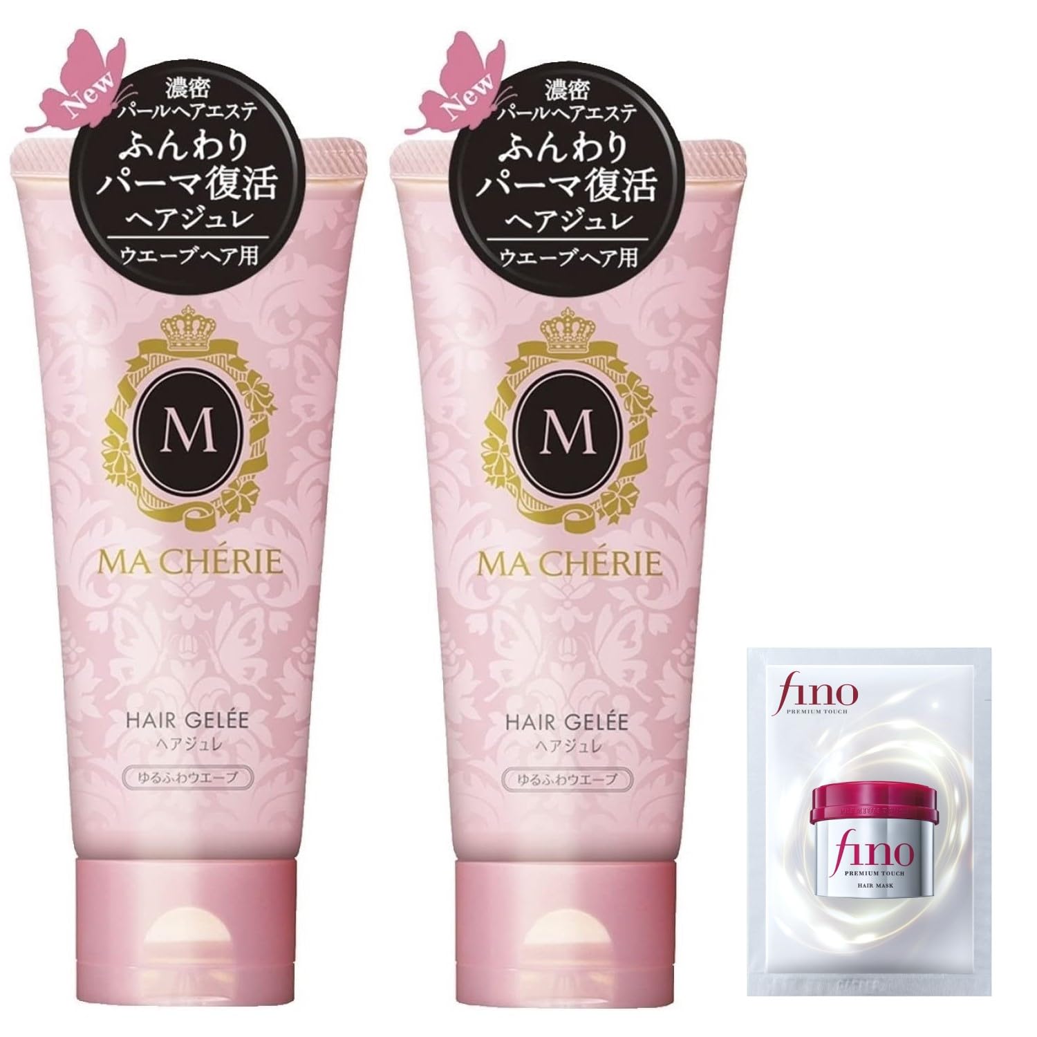 

MACHERIE Hair Jelly EX 100 г x 2 Бонус Гель для укладки Блеск Восстановление Увлажнение [Оптовая закупка] (Юруфува Волна) +