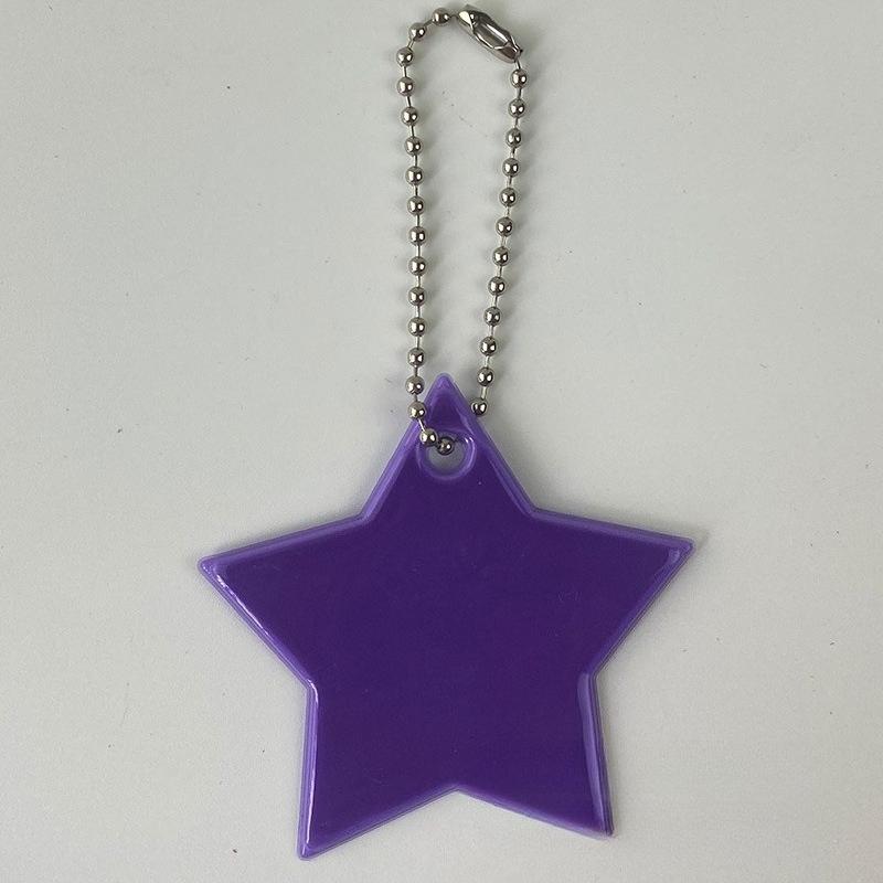 2Pcs Color Music  Safety Reflector Reflective Keychains Car Keyrings Charm Bag Accessories for Jacket BackPack Strollers Wheelchairs