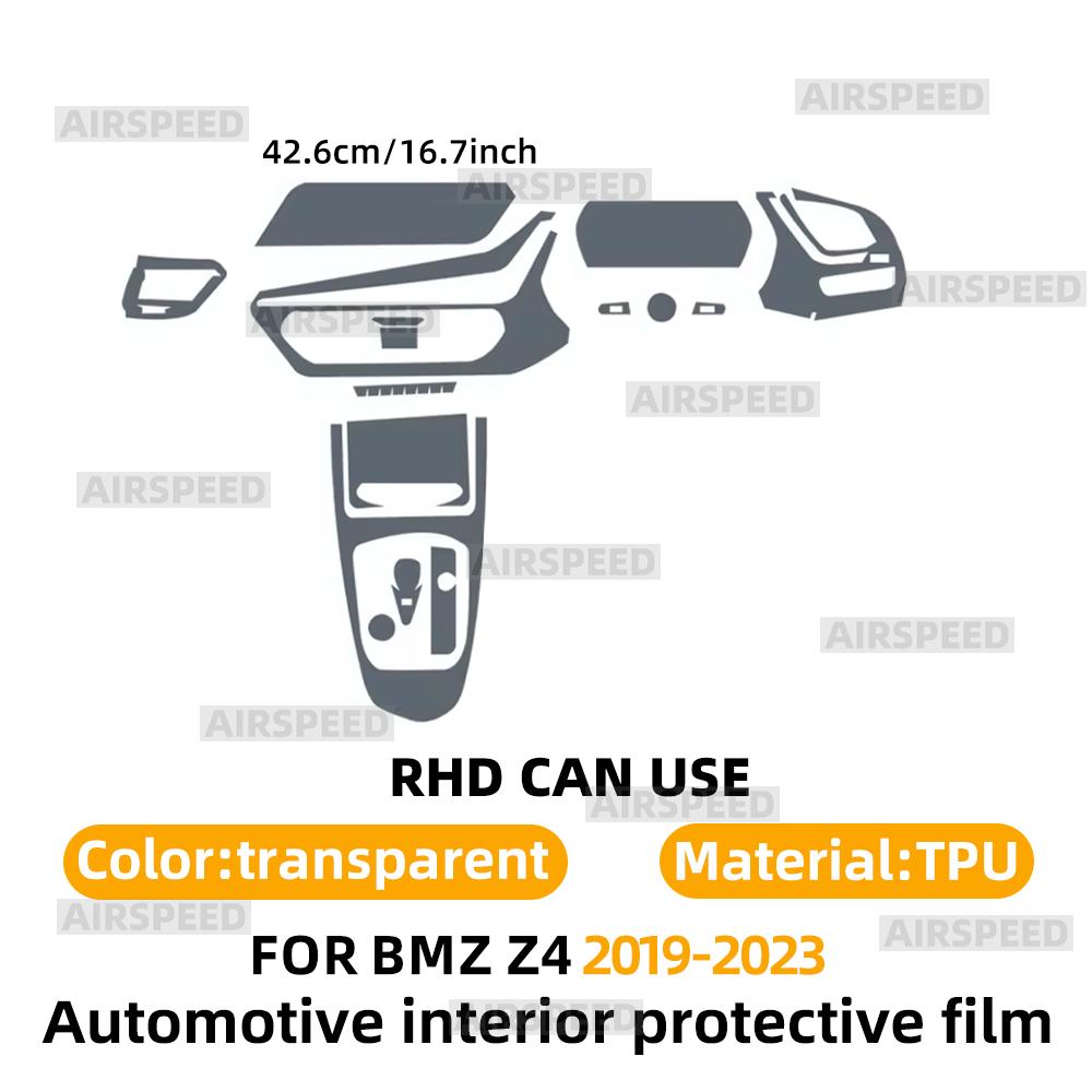 TPU Gear Shift Collar for BMW G29 Z4 2019-2023 Transparent Protective Cover