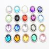20x24mm Oval Acrylic Rhinestone Flatback Buttons for Handmade Jewelry and DIY Clothing Accessories
