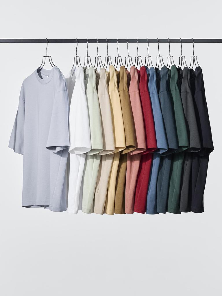 AIRism Cotton Oversized T-Shirt / 5-Sleeve