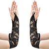 Elegant Lace Fingerless Rose Flower Gloves for Women Vintage Long Gloves for Parties and Evening Event Cosplay Props