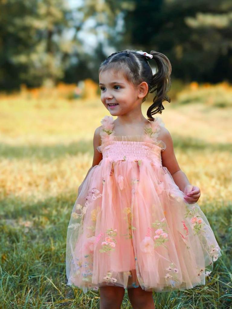 Baby One Baby Floral Erste Gedenk- [Miipat] Kleid, Mädchen, Kinderstück, Kleid, Schmetterling, Tüll, Muster, Stickerei, Niedlich, Geburtstag,