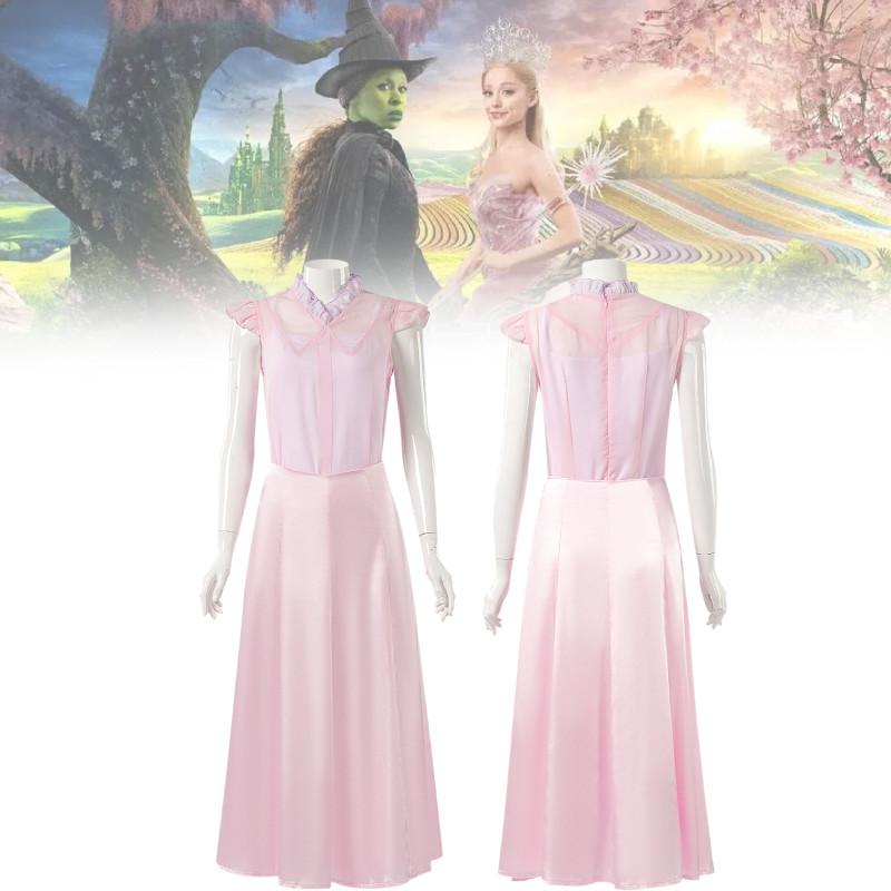 Enchanting Glinda Inspired Costume Dress For Halloween Retro Style Unisex Wearable Attire