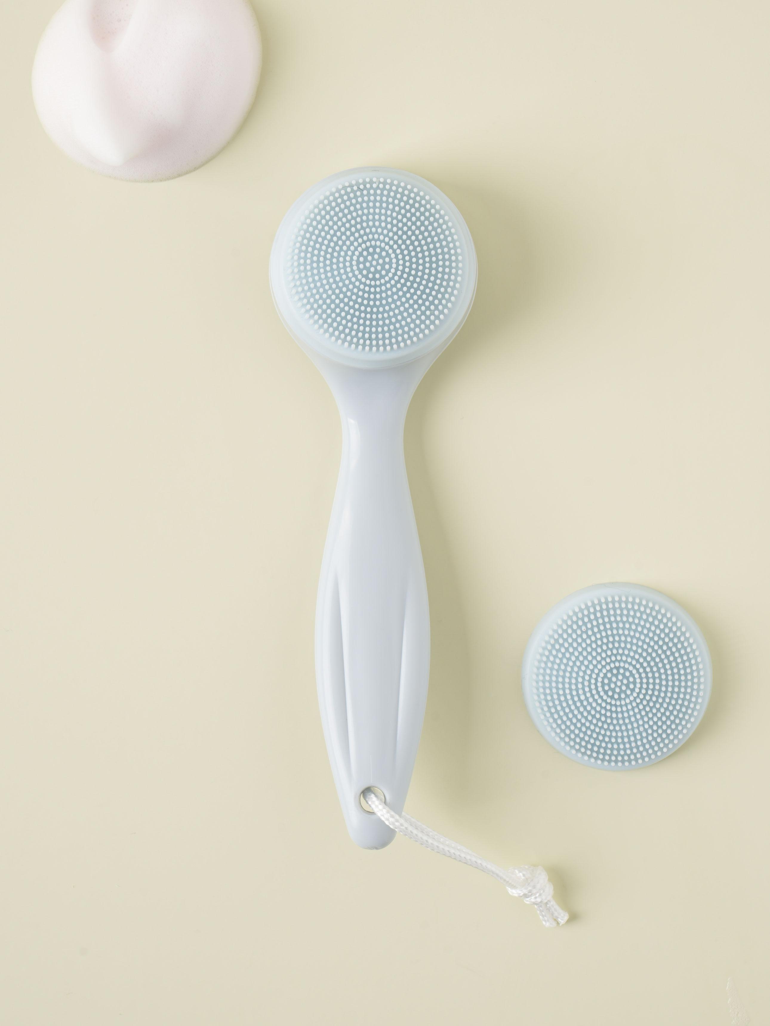 Silicone Facial Cleansing Brush & Refill Set 1ea