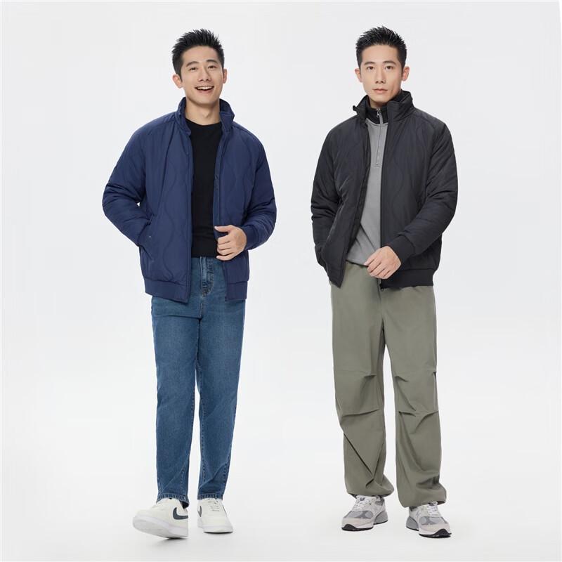 Giordano Men's Padded Quilted Stand Collar Jacket