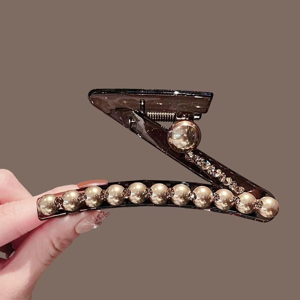 Elegant Marble Plumeria Hair Clip with Cross-Border Design