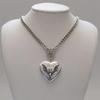 Shuyun Mini Silver Heart Necklace Photo Box - Stainless Steel Victorian Retro Design