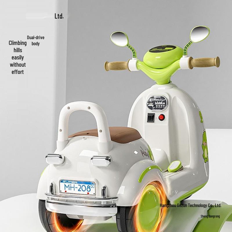 Children's Electric Ride-On Tricycle: Battery-Powered Motorcycle Toy with Remote Control for Boys and Girls