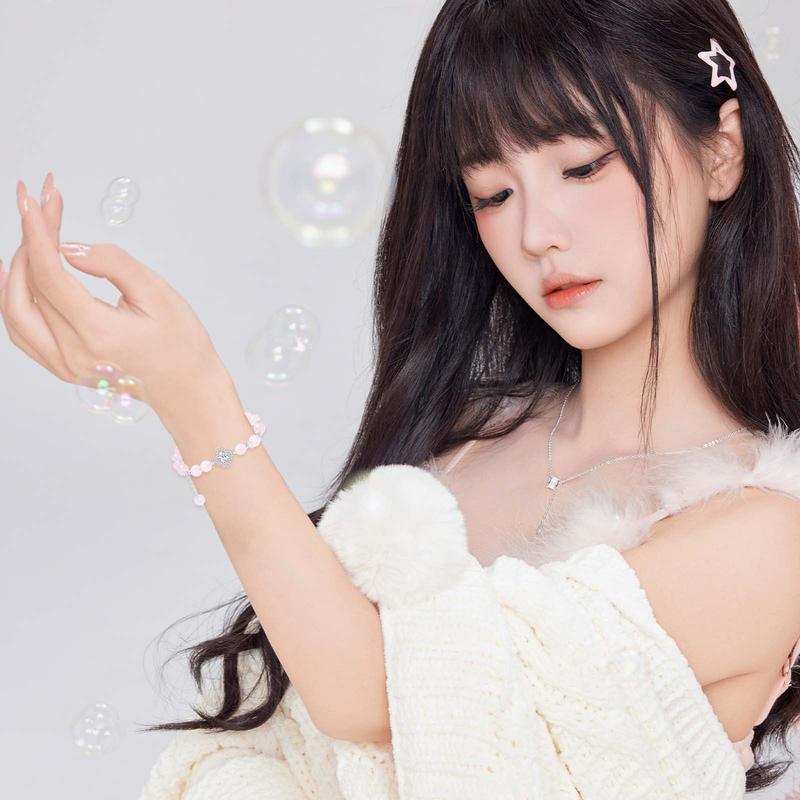 barbie Crystal Bracelet [Lucky Year of the Horse* Exploding Four-leaf Clover] New Chinese Style National Trend, Dreamy, Romantic, Exquisite Ba2510016