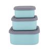 Silicone Food-Grade Square Bento Box Set with Lid for Fresh-Keeping, Microwave, and Picnic Use