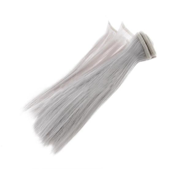 

15см DIY Красивый Высокотемпературный Шелковый Прямой Парик Кукольные Аксессуары