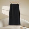 Women's 2025 Sequin Black Mini Skirt - High-End Slimming Wool Flannel A-line Bodycon for Autumn/Winter