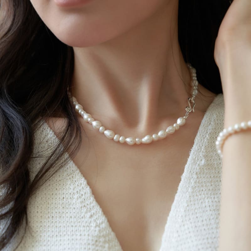 

Dawn of Me New. Plant Keshi Pearl Necklace Gold (decoration)