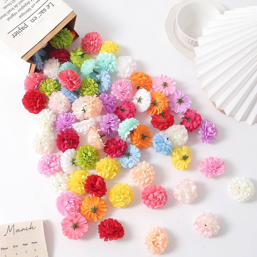 10/20Pcs 4.5cm Silk Hydrangea Shrubs Fake Flower Head For Garden Bookstore Decoration Wedding Cafe Store Party Home Room Decor