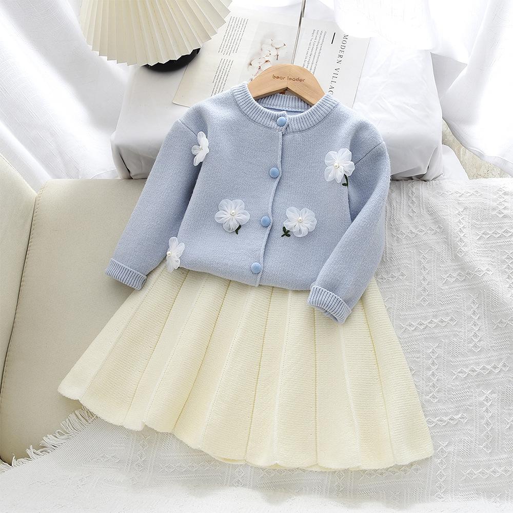 Children's Korean Style Spring and Autumn Style Two-piece Set, Small and Medium-sized Baby Princess Dress
