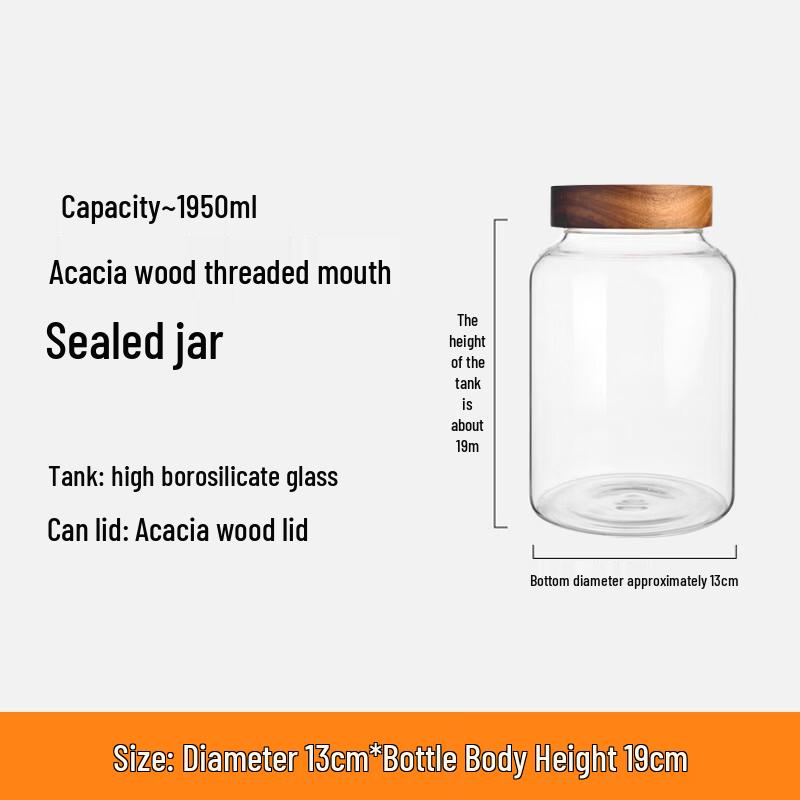 Aiqiyixuan ME Glass Screw-Cap Food Storage Jar