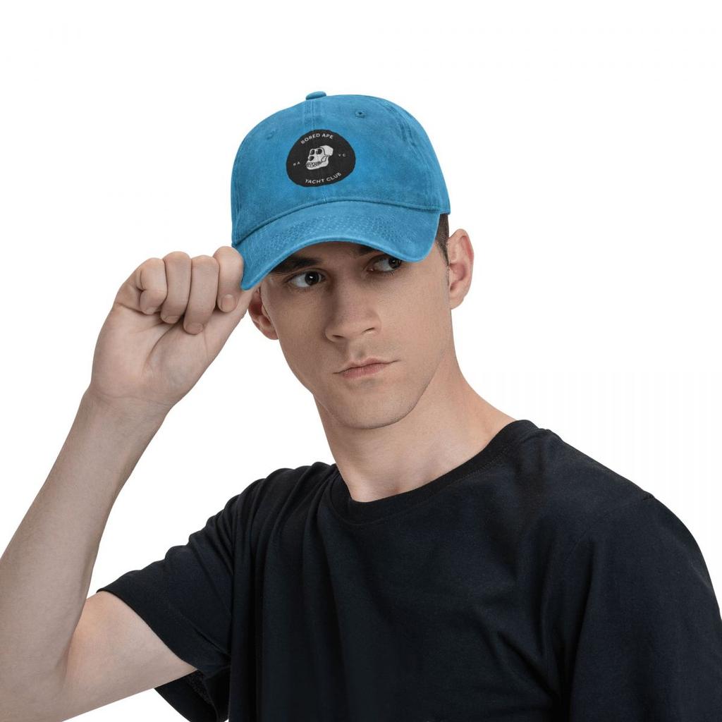 Bored Ape Yacht Club BAYC NFT Vícebarevná čepice Peaked WoUnisex's Cap Černé Osobní ochranné čepice hledí
