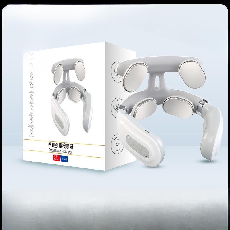 Cervical Spine Massager, Neck Physiotherapy Pulse Neck Protector, Rechargeable Neck Hot Compress Gift, Cervical Spine Massager