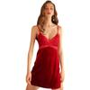 Autumn New Golden Velvet Sexy Deep V Seduction Suspender Women's Morning Gown Perspective Sexy