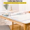 SucceBuy 1.5-2mm PVC Table Cloth Transparent Clear Desk Cover Protector Plastic Soft Glass Waterproof Oilproof for Dining Table