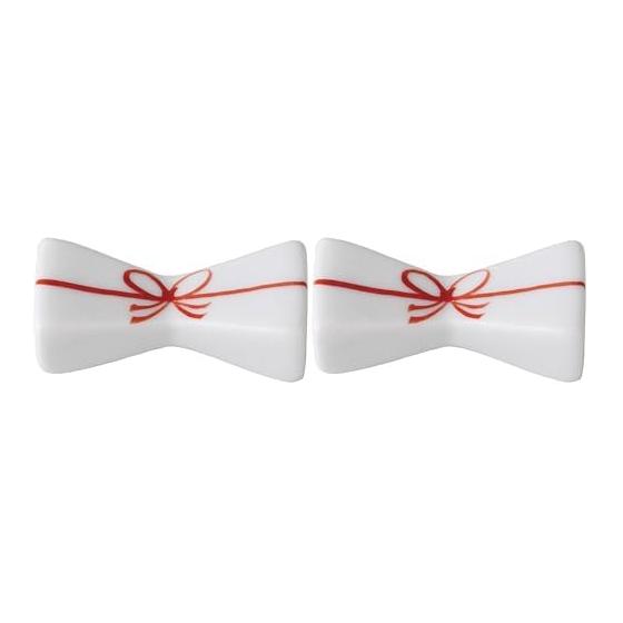 Hasamiyaki Musubi Chopstick Rest, Red