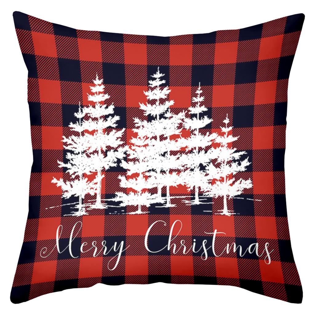 2D flat printing Christmas Pillows Wonderful Patterns Merry Style Polyester pillowcase sofa decorative cushion cover