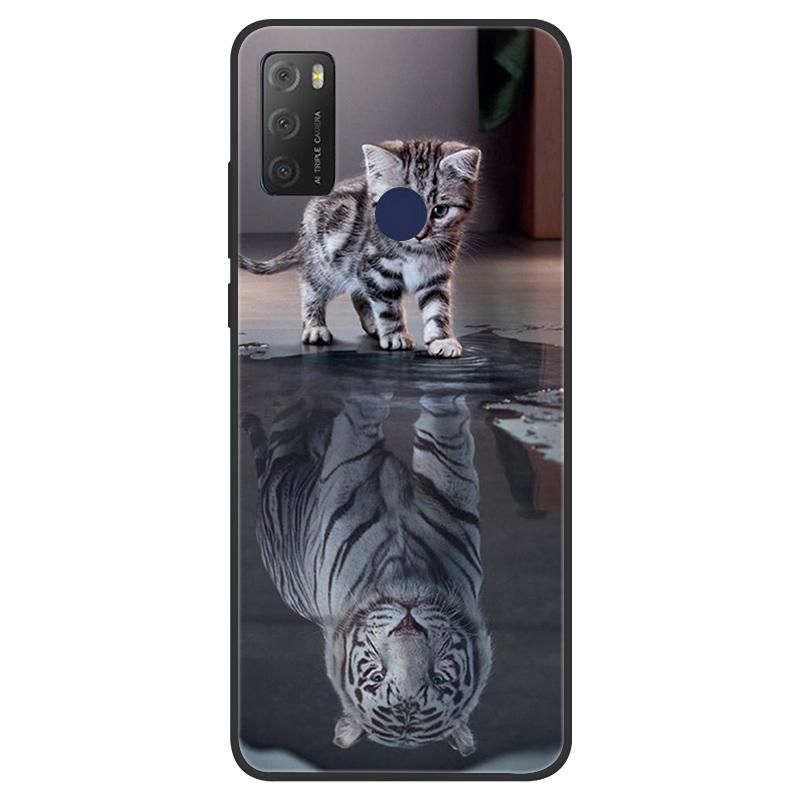 For TCL 20Y Case Girl Cat Flower Soft Silicone Back Wolf Shell for TCL 20E 6125F Fundas Phone Cover For TCL20Y 6156D 20 E Coque