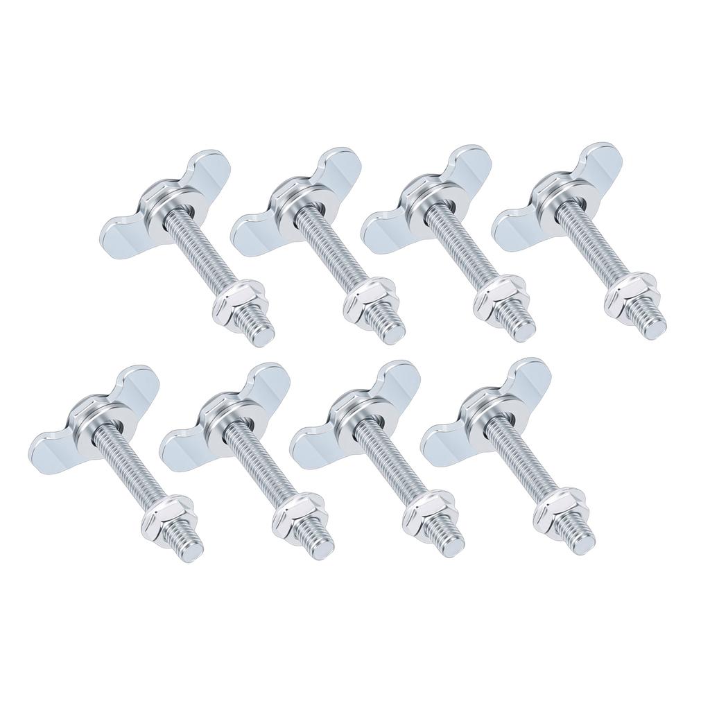 8pcs M8x60 L Track Double Lug Thrded Stud Nut Fitting 6000lbs Load Capacity for Truck Bed Trailer Pickup RV ATV