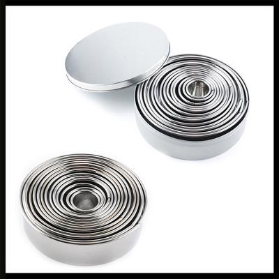 14pcs Stainless Steel Round Dumplings Wrappers Molds Set Cutter Maker Tools