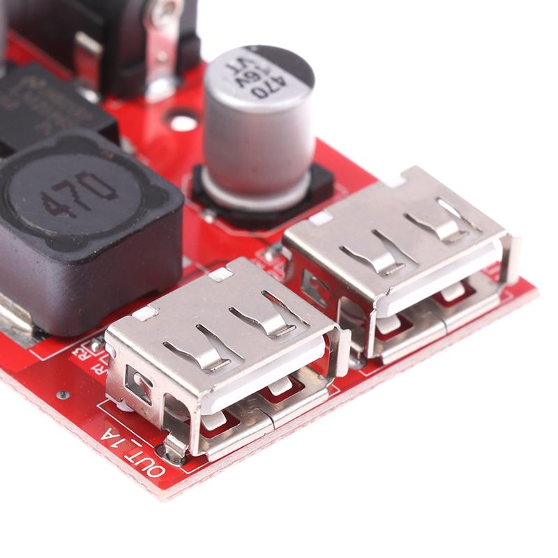 DC 9V 12V 24V 36V auf 5V 3A Dual USB Lade-DC-DC Abwärtswandler Autoladung Solar 3A Spannungsreguliertes Leistungsmodul