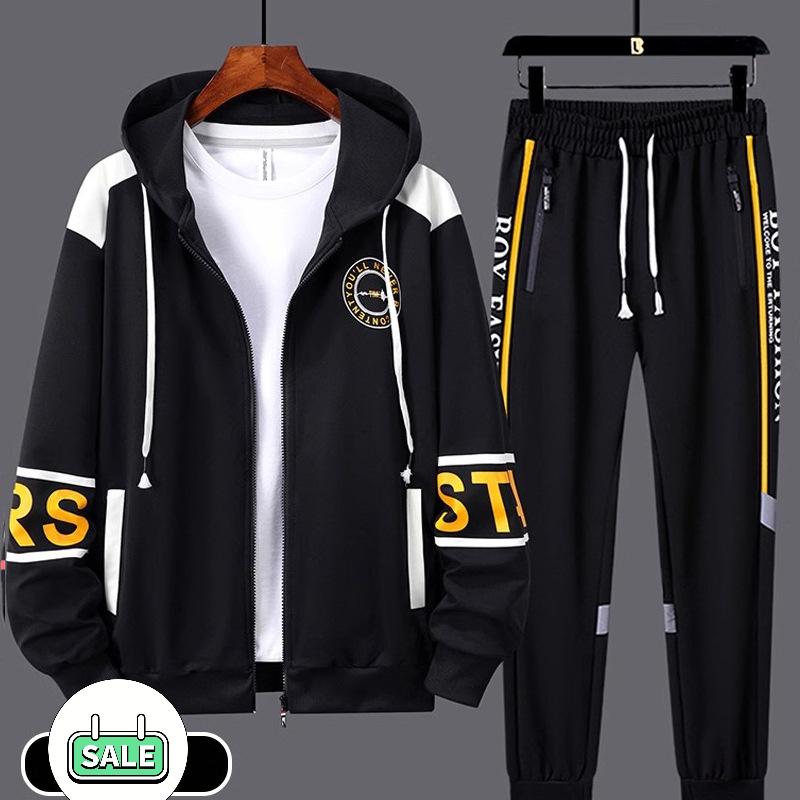 Treninguri pentru bărbați Costume de trening 2 piese pentru bărbați Cardigan cu fermoar Imprimare Tricouri de trening Seturi de pantaloni de trening Îmbrăcăminte sport