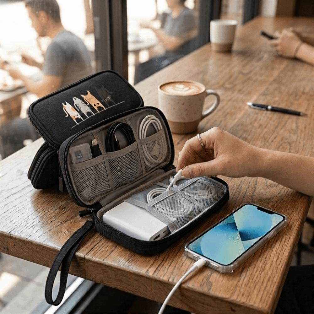 Large Capacity Phone Charger Bag Multifunctional Digital Accessorie Bag Fashion Storage Bag
