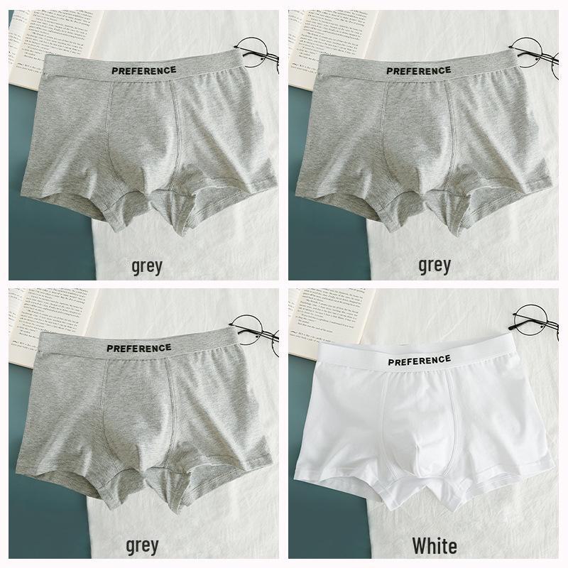 Men's Breathable Cotton Boxer Briefs, Solid Black or White.
