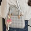 Fashion Plaid Casual Bag Women's 2025 New Trendy Handbag High Value Simple Shoulder Messenger Small Square Bag