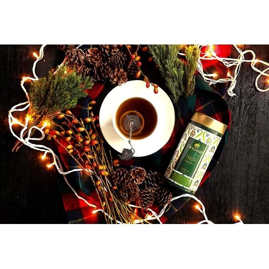 Octavius Tulsi Green Tea Loose Leaf- 75Gms (35 Cups) | Superior Loose Leaf Flavour Experience |No artificial flavors |Rich In Antioxidants Refreshing