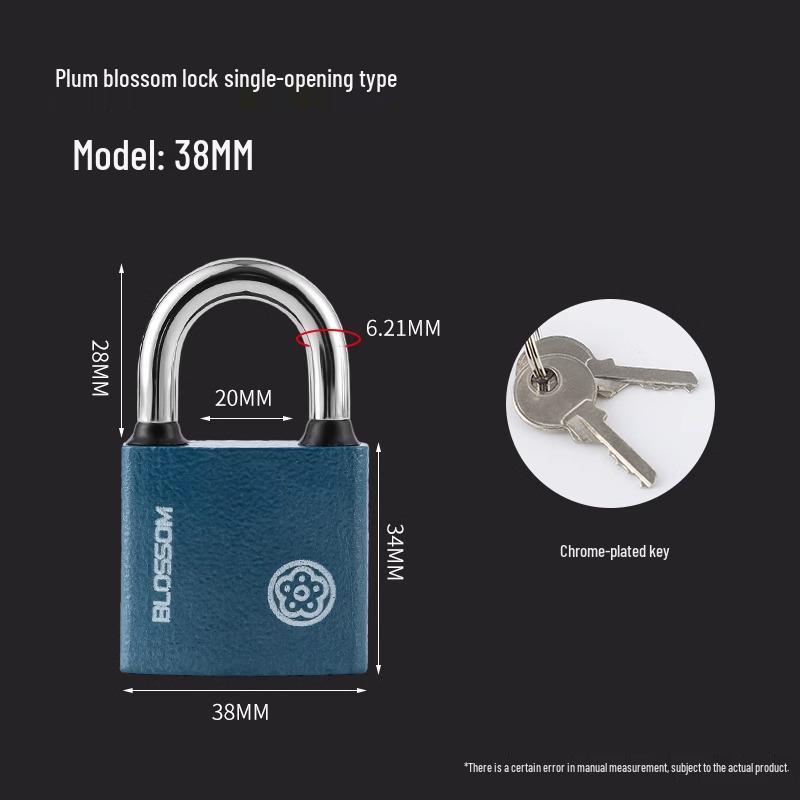 

Водонепроницаемый мини-навесной замок «Цветок сливы» для дверей, ворот, шкафчиков в общежитиях и складов с противоугонным медным цилиндром.