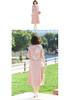 Elegant 2026 Chiffon Dress for Middle-Aged & Elderly Women - 50s Inspired, Tummy Covering, Short-Sleeve Summer Style