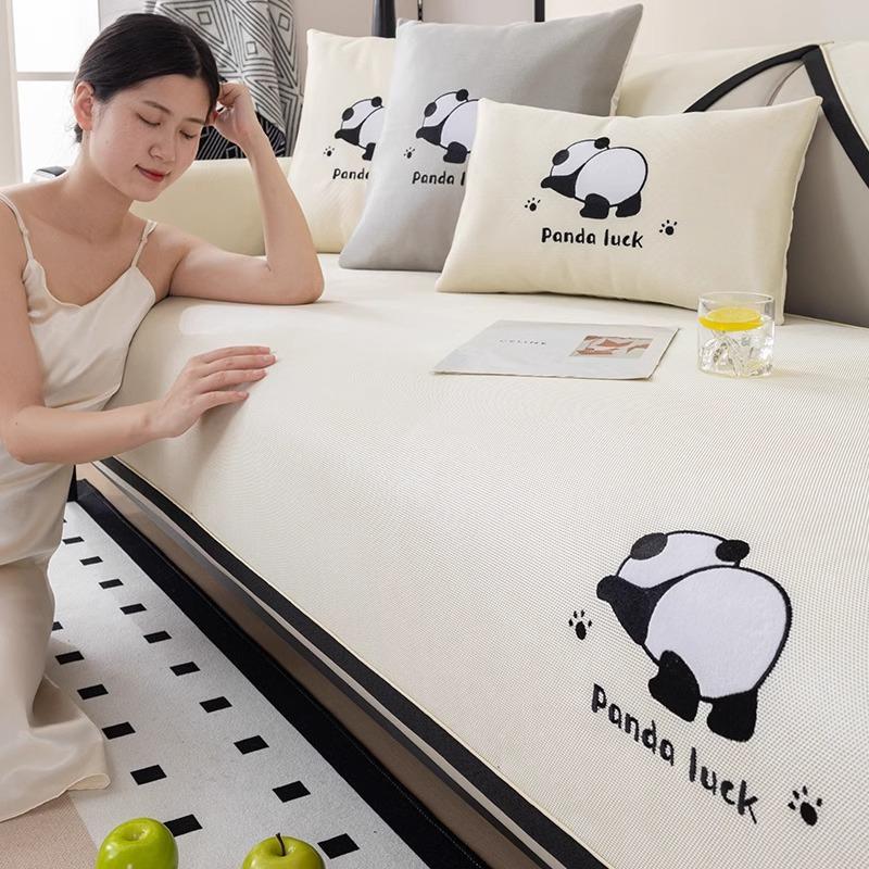 Summer Sofa Cushion Ice Silk Mat Non-Slip Cushion Cartoon New Summer Seat Cushion Cover Cool Cushion Cover Cloth