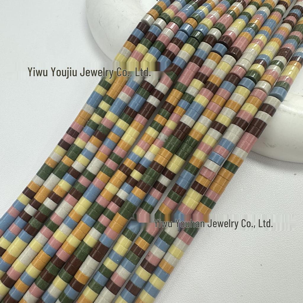 Natural Stone 2x4mm Sherpa Round Slice Spacer Beads – Loose Beads for DIY Accessories