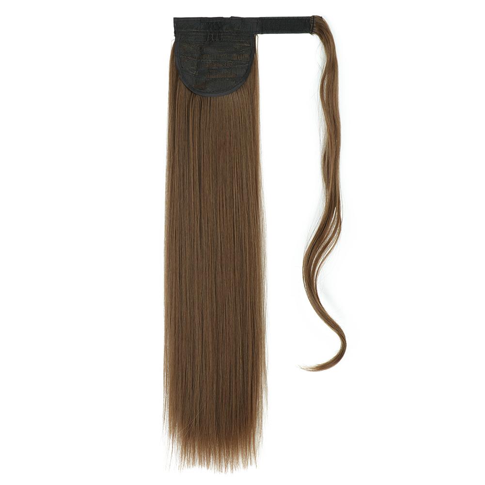 MISS WIG Women's Silky Straight Synthetic Clip In Drawstring Ponytail Hairpieces for Women Hair Extension
