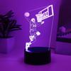 3D Basketball Meister LED Nachtlicht - USB-betrieben, RGB 7 Farben, Geeignet für Schlafzimmerdekoration und Geburtstagsgeschenke