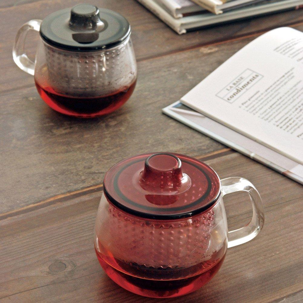 Kinto UNITEA Unimug, 350ml, Gray, Heat-Resistant Glass, 22917