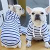 Winter Dog Clothes for Small Medium Dogs Striped  Hoodie Pet Puppy Cat Sweatshirt Schnauzer Coat Chihuahua French Bulldog Outfit